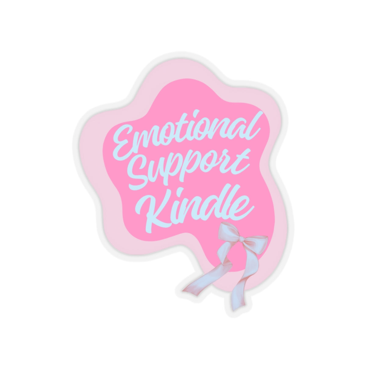 ‘Pink Emotional Support Kindle’ BookTok Stickers