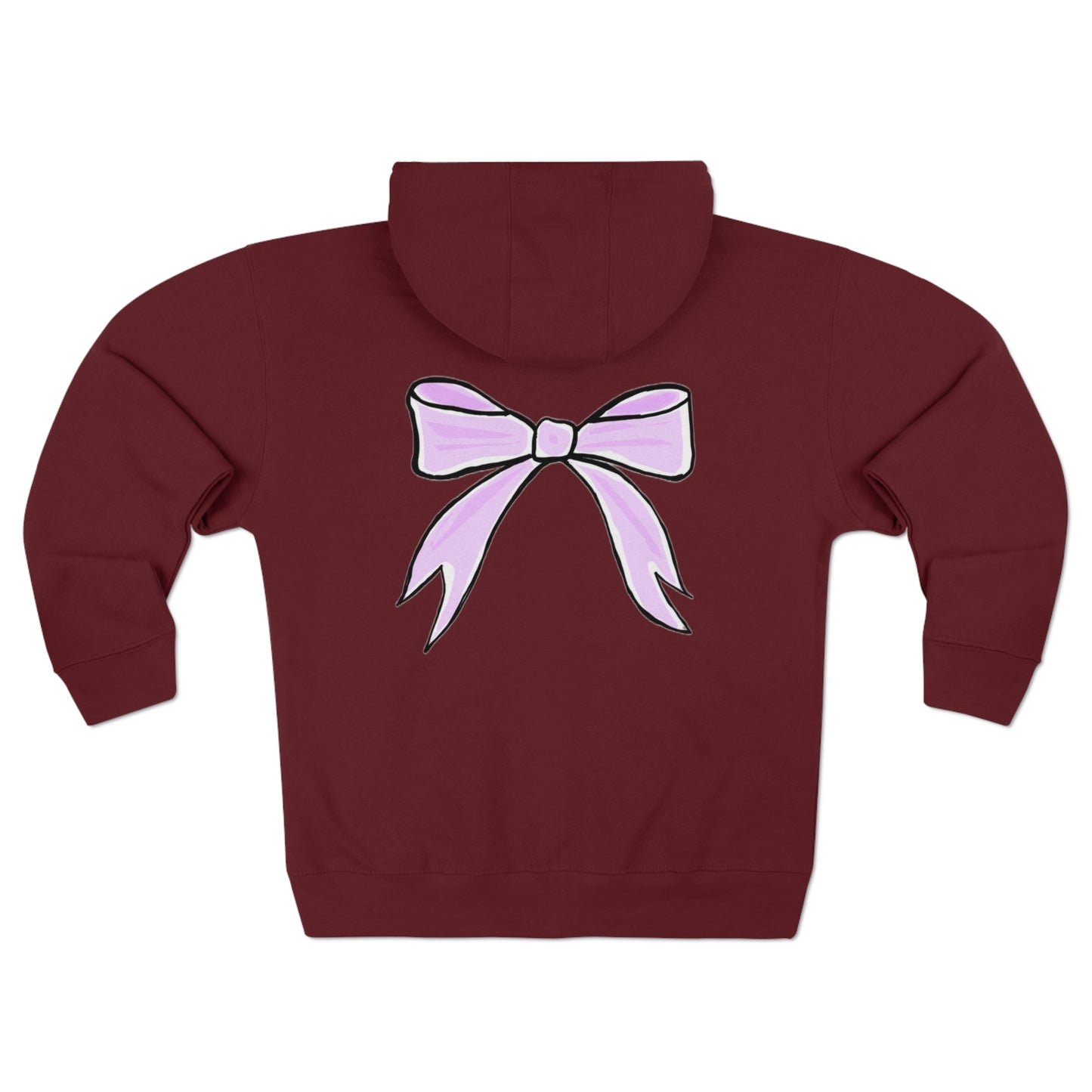 ‘Pink Bow’ Kayden Collection Zip Hoodie