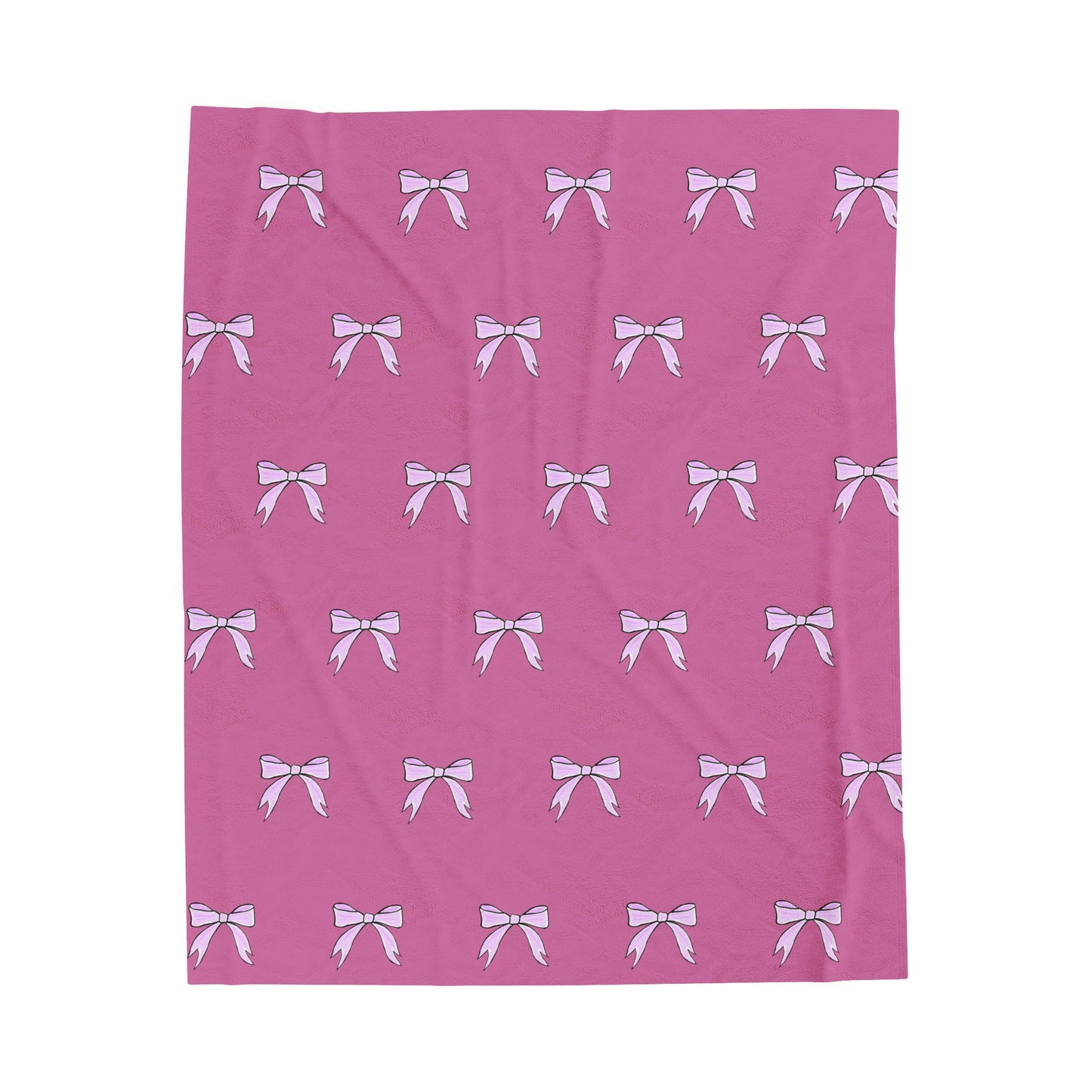 ‘Pink Bow’ Kayden Collection Plush Blanket