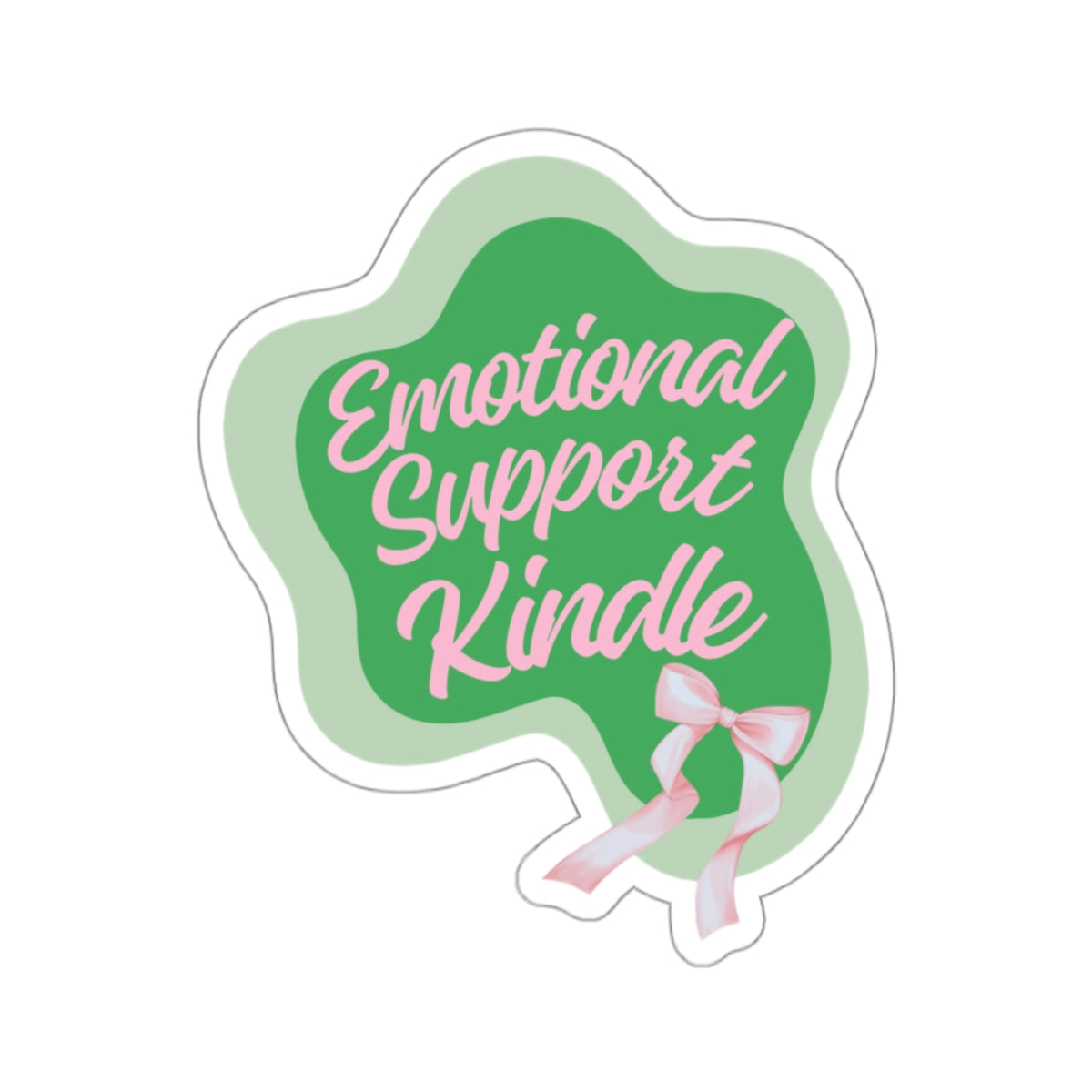 ‘Green Emotional Support Kindle’ BookTok Stickers