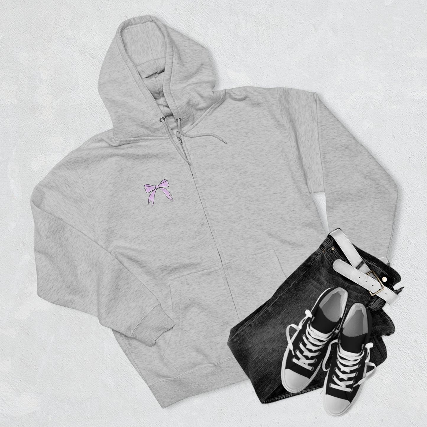 ‘Pink Bow’ Kayden Collection Zip Hoodie