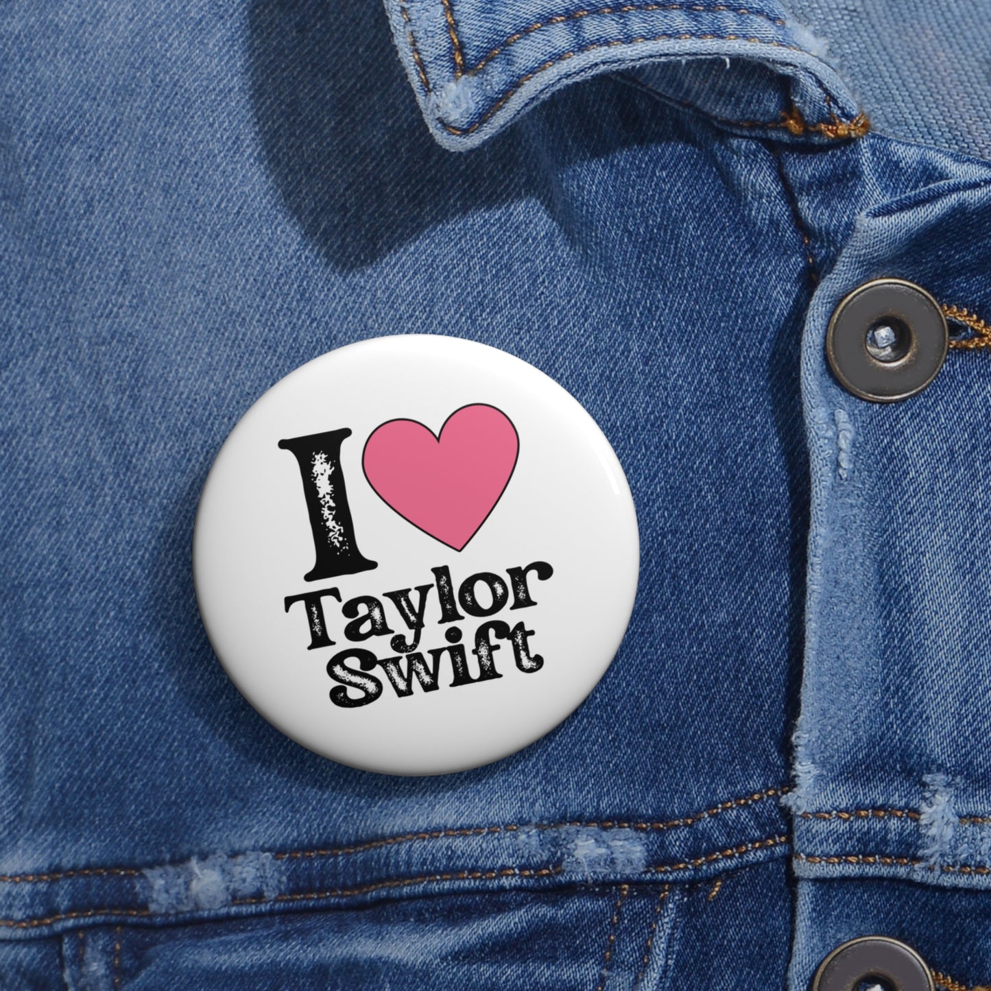 ‘I Heart’ Pin Buttons