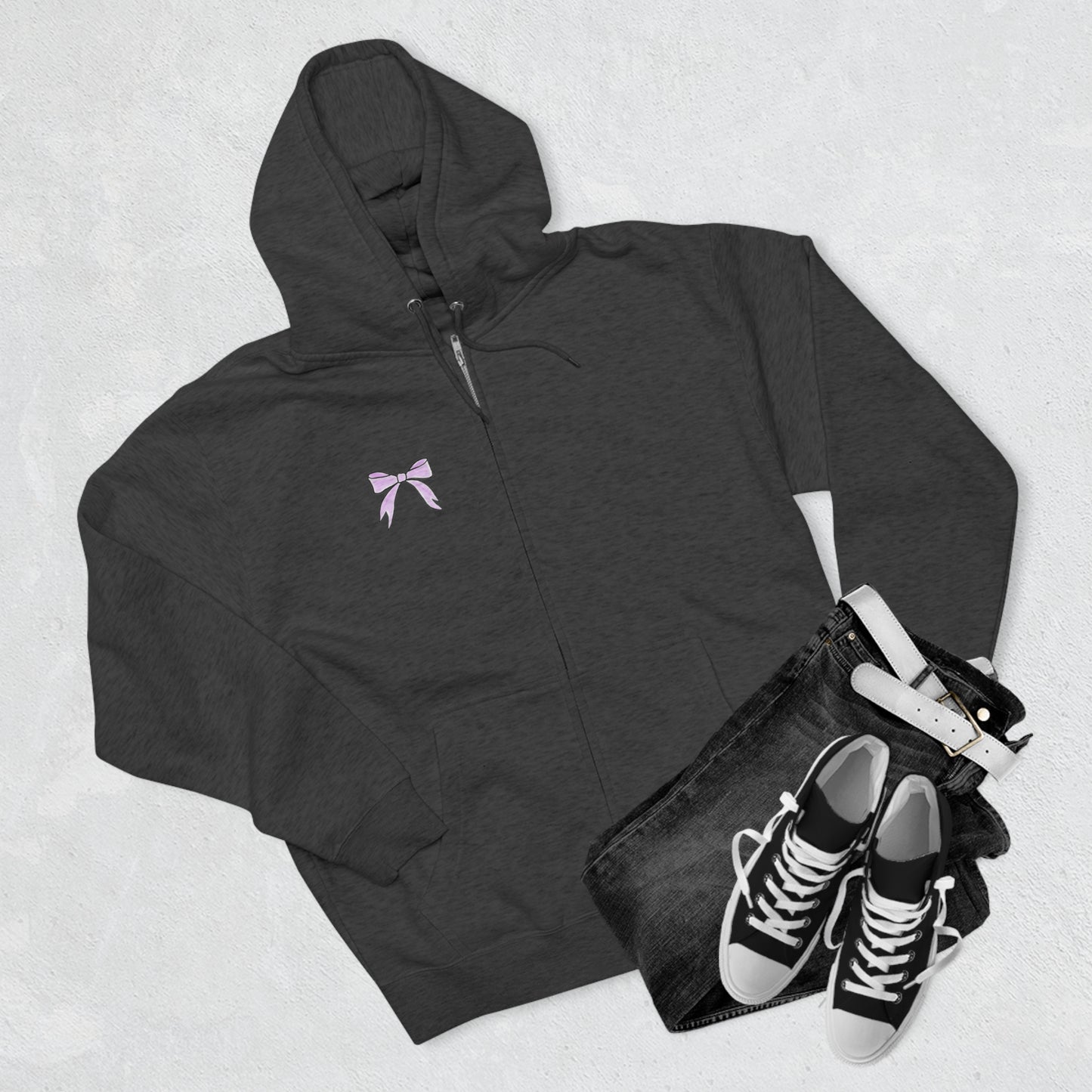 ‘Pink Bow’ Kayden Collection Zip Hoodie