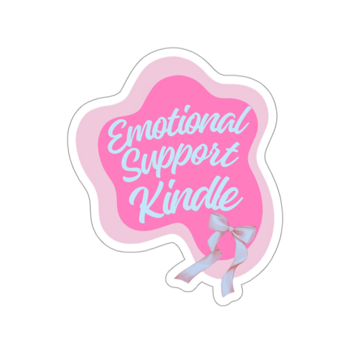 ‘Pink Emotional Support Kindle’ BookTok Stickers