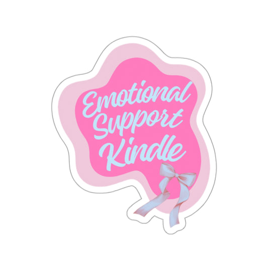 ‘Pink Emotional Support Kindle’ BookTok Stickers