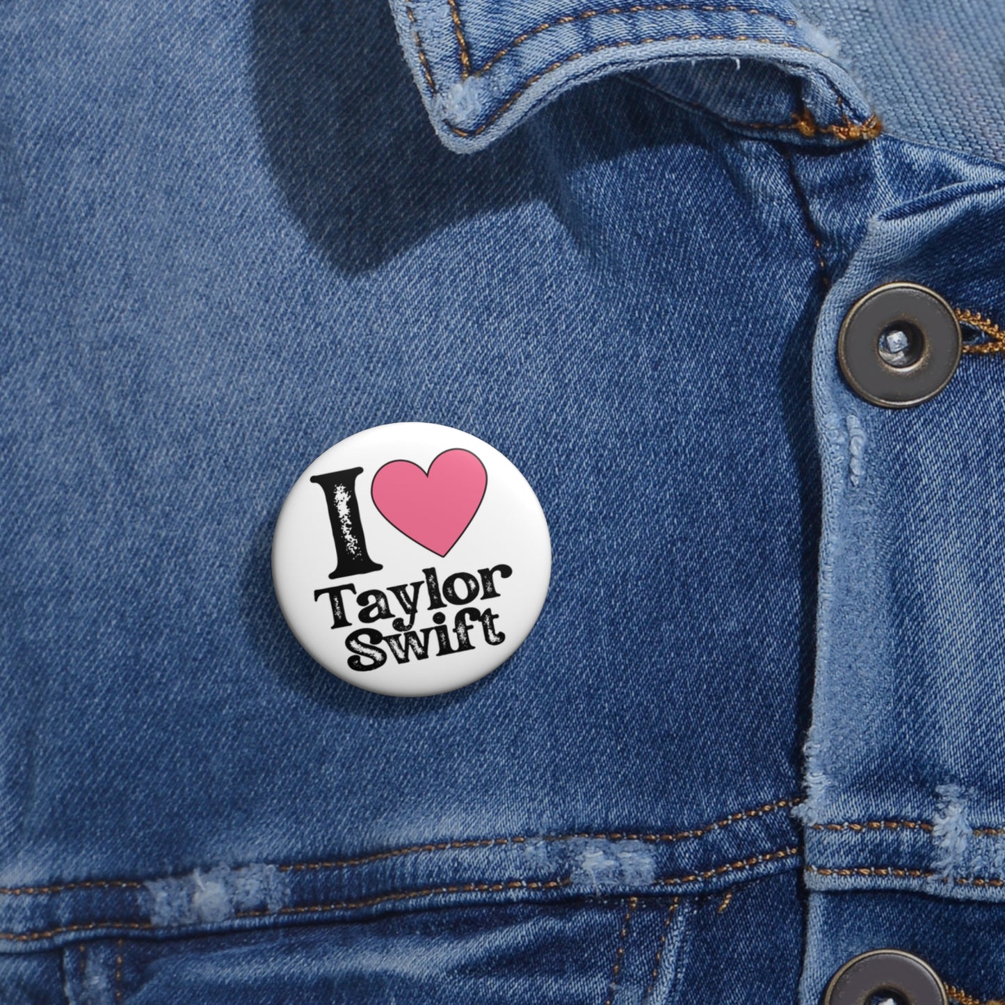 ‘I Heart’ Pin Buttons