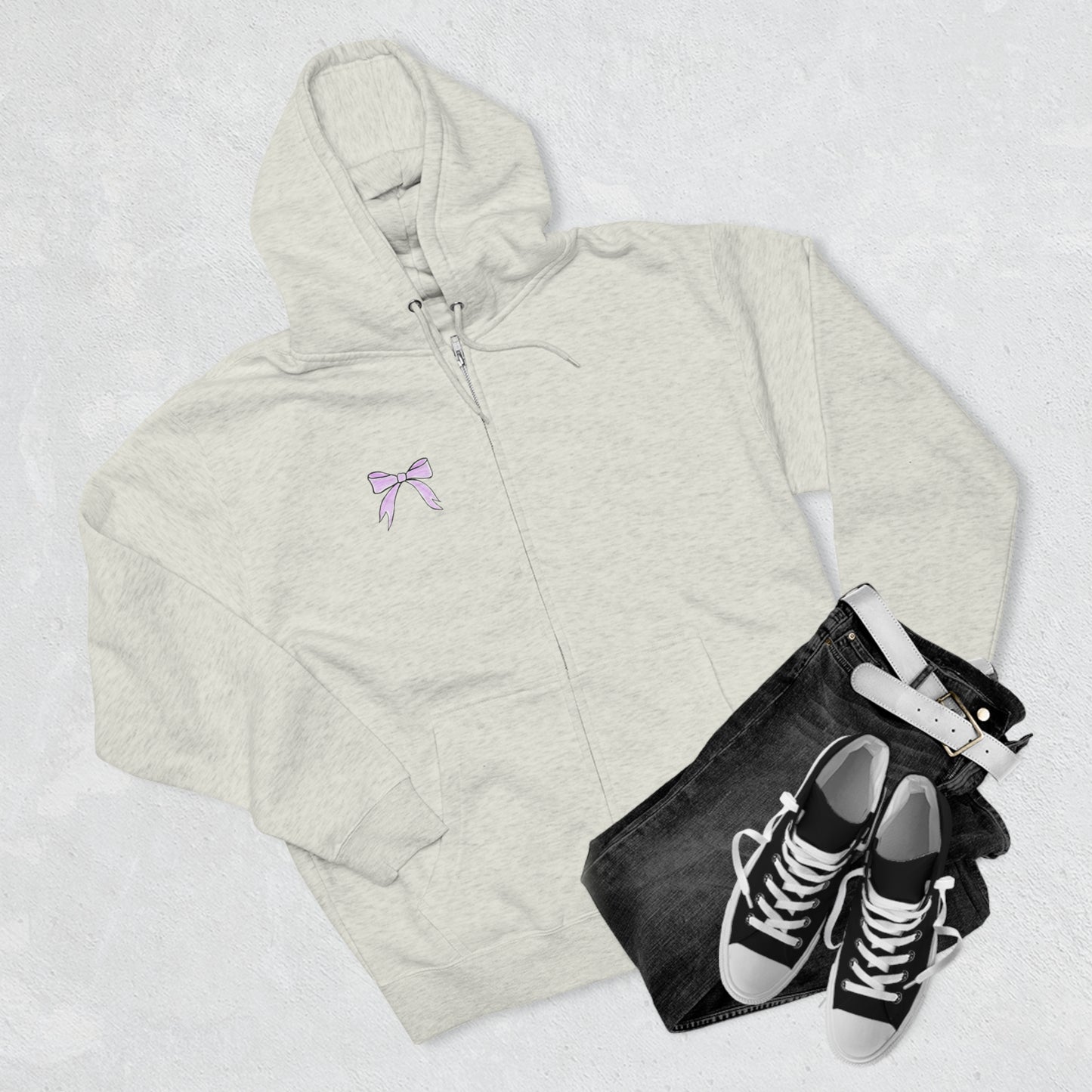 ‘Pink Bow’ Kayden Collection Zip Hoodie